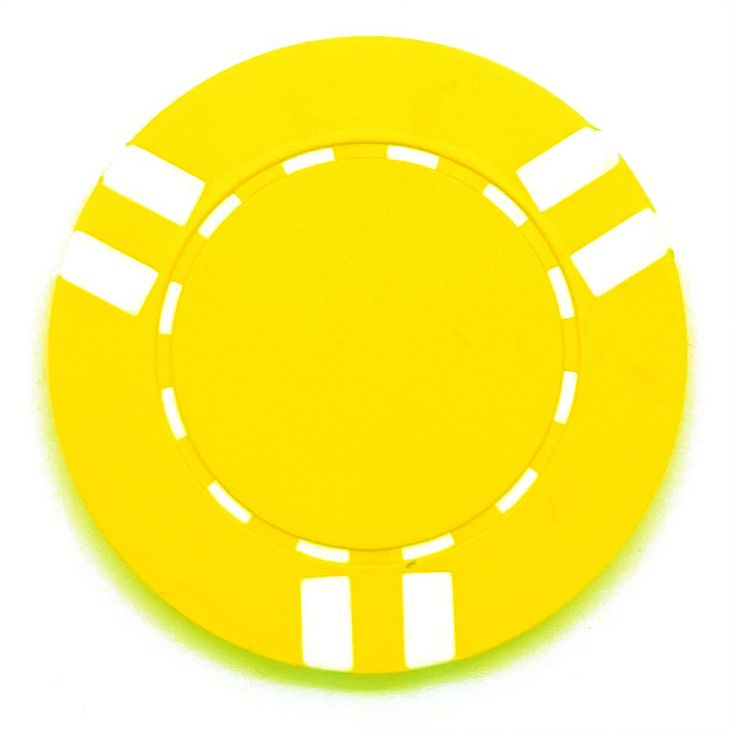 Poker Chips: 6 Stripe, 8.5 Gram, Yellow main image